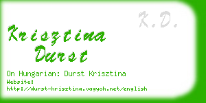 krisztina durst business card